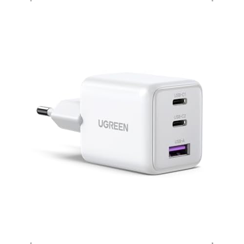 UGREEN USB C Ladegerät 30W 3-Port GaN II Netzteil PD Schnellladegerät Kompatibel mit iPhone 17, 17 Pro Max, Air, 16, 15, 14, 13, 12, iPad, Galaxy S25, S24, S23, Pixel 9 (Weiß)