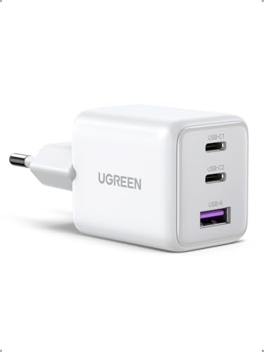 UGREEN Zapix 30W Chargeur USB C Rapide iPhone 3 Ports GaN Prise Secteur Compatible avec iPhone 17 Pro Max Air 16 15 14 13 Plus Pixel 9 8 Pro 7a Galaxy S25 S24...