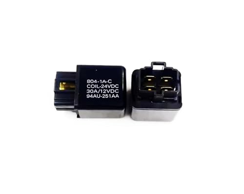 Relais 4 broches 804-1A-C 24VDC 30A pour circuit électrique industriel et automobile, lot de 2 pièces