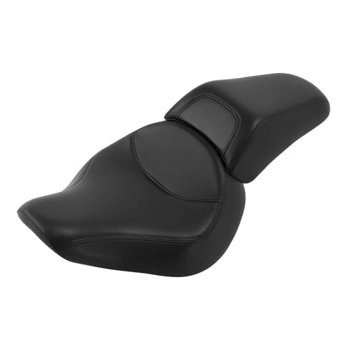 Asiento de conductor y pasajero para Fat Boy 2007-2017 cojín de moto negro