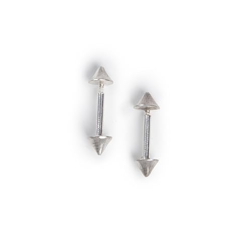 Image of Quirksmith 925 Sterling Silver Bugadi Earrings /Helix Piercing Studs with 925 Stamp And Certificate Of Authenticity /Gift for women