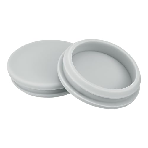 Image of MECCANIXITY 1pcs Silicone Snap in Locking Hole Plugs,48.6mm /1.9 Inch Mounting Diameter Narrow Groove Width 5mm Panel Seal Cover Round for Kitchen Bulkheads Waterproof Sealing Plugs Grey