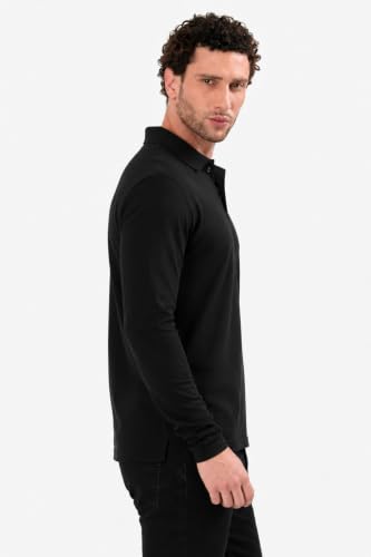 Image of Men's Full Sleeve Polo T-Shirt | Soft & Comfortable Fabric | Breathable | Quick Dry | Stretchable | Lightweight | Wrinkle Resistant | Skin Friendly | Durable