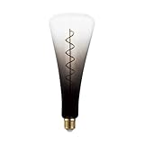 EGLO XXL E27 Lampe dimmbar, Spiral LED Retro Glühbirne Big Size, extra-großes Vintage Deko Leuchtmittel in Grau und Schwarz, 4 Watt, 120 Lumen, warmweiß, 1800 K, L 28 cm