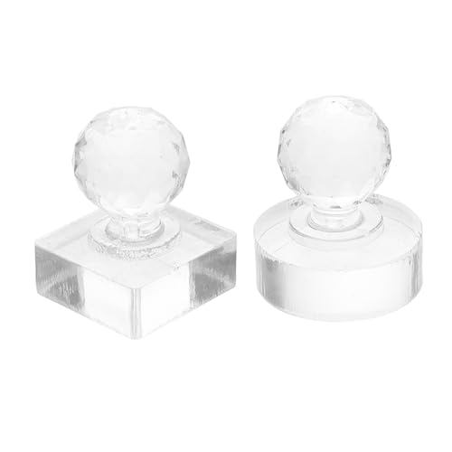 ETHZZLE 2個 アイシャドウ圧粉スタンパー 多機能スクエア ラウンド型プレスモールド メイク修復用ツール 簡単操作でルースパウダー固形化