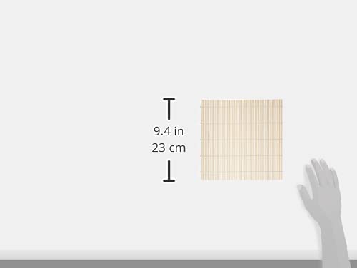 JADE TEMPLE Bamboo Sushi Mat for Maki Sushi Making 24 x 24 cm 1 x Bamboo Mat Brown