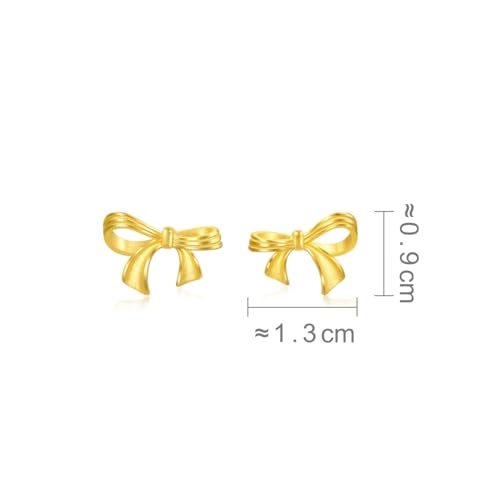 Image of CHOW SANG SANG 999.9 24K Gold Essence Butterfly Stud Earrings for Women 95306E