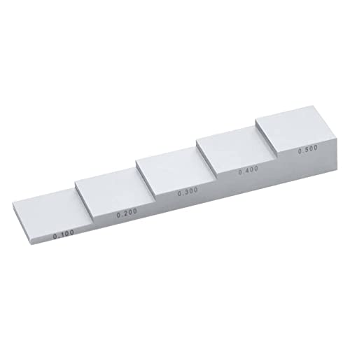 Bloque de calibración para medición de espesor 5 pasos acero carbono miniatura 5