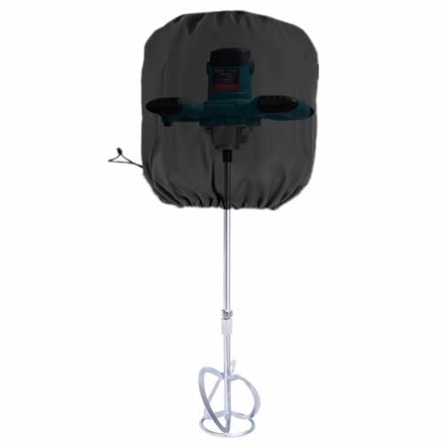 BlissfulAbode Cubierta para mezclador de barro de mano 210D, tela Oxford, impermeable, resistente al polvo, protección para equipos de mezcla de mortero de cemento, 44 x 36 cm