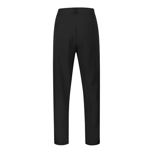 Mens Pleated Front Dress Pants Wrinkle Free Casual Work Chinos Pants Stretch Regular Fit Straight Leg Formal Trousers3