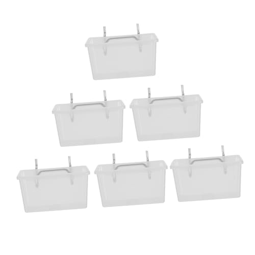 HOMSFOU 6pièces Lot de Bacs De Rangement Panneau Perforé avec Crochets Forme Carrée pour Accessoires Et Outils Organisateur Mural