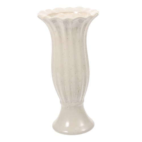 AOKWAWALIY Vaso commemorativo per cimitero, decorazione per la tomba, piantatrice, cimitero, fioriere con spine, vaso da tromba, vaso in ceramica