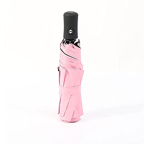 Parapluie pliable automatique rose résistant au vent et léger