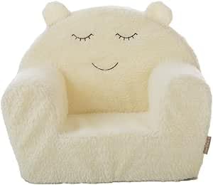 Creaciones Llopis Sillón Infantil para Niños y Niñas – Sofá Infantil Acolchado con Varios Diseños adorables – Fabricado en España (Borreguillo Amarillo)