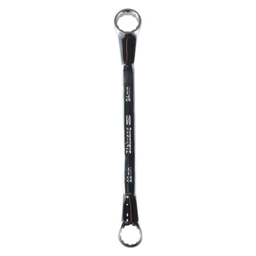 napkery Llave de extremo de caja doble métrica de 12 puntos de desplazamiento Cr-V 22 mm x 24 mm, herramienta de reparación de llave de mantenimiento del hogar, llave Torx cromada para uso industrial