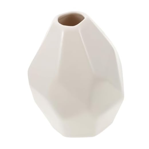 Amosfun Florero Multifacético Florero Geométrico Pequeño Florero Blanco para Decoración Jarrones Altos De Cerámica Terrario Grande Florero Hidropónico Maceta Moderna Florero Artístico