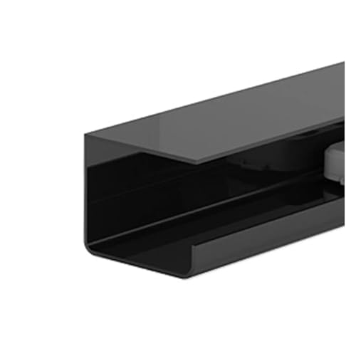 Bandeja para manejo de cables bajo escritorio, autoadhesiva, color negro, 40x10x9 cm miniatura 5