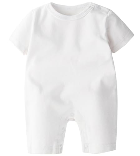 Newborn Short Sleeve Romper Solid Jumpsuit 100% Cotton Infant Clothes Baby One-Piece Outfit 0-12 Months2
