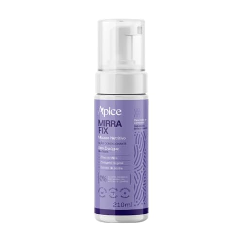 Ápice Mousse Mirrafix | Definição e Fixação com Óleo de Jojoba, Mirra e Colágeno Vegetal | 210 ml