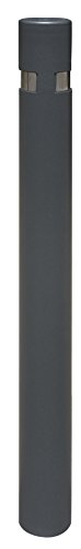 ADO - Pilona fija reforzada para empotrar al suelo modelo City. Bolardo de hierro con parte superior en acero inoxidable de 95x1000 mm (1- Pilona)