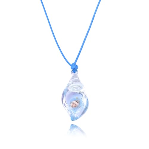 Sudaporn ビーチ オーシャン コンク シェル ネックレス ボーホー サマーネックレス レディース バケーション ホリデー ギフト 樹脂 貝殻 チャーム ペンダント ネックレス, S, 樹脂, 宝石なし