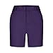 AQAYL Bermuda Shorts for Women High Waisted Twill Butt Lift Lightweight Stretch Casual Golf Shorts with Pockets Dark Blue