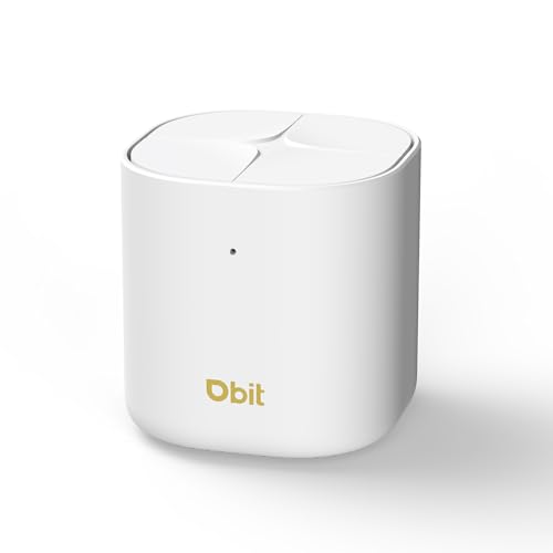 DBIT AX1800 WiFi 6 Whole Home Mesh Wi-Fi System, Dual-Band Coverage up to 2,100 sq. ft. and 150 Devices, Replaces Wireless Router and Extender, 2 Gigabit Ports per Unit, Easy Setup (D-MAX5, 1-Pack)