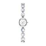 YBNKKUXKN Reloj Relojes de pulsera de cuarzo delicados y modernos for mujer, pequeños y elegantes, de lujo, resistentes al agua, for regalo. Relojes(Silver White)