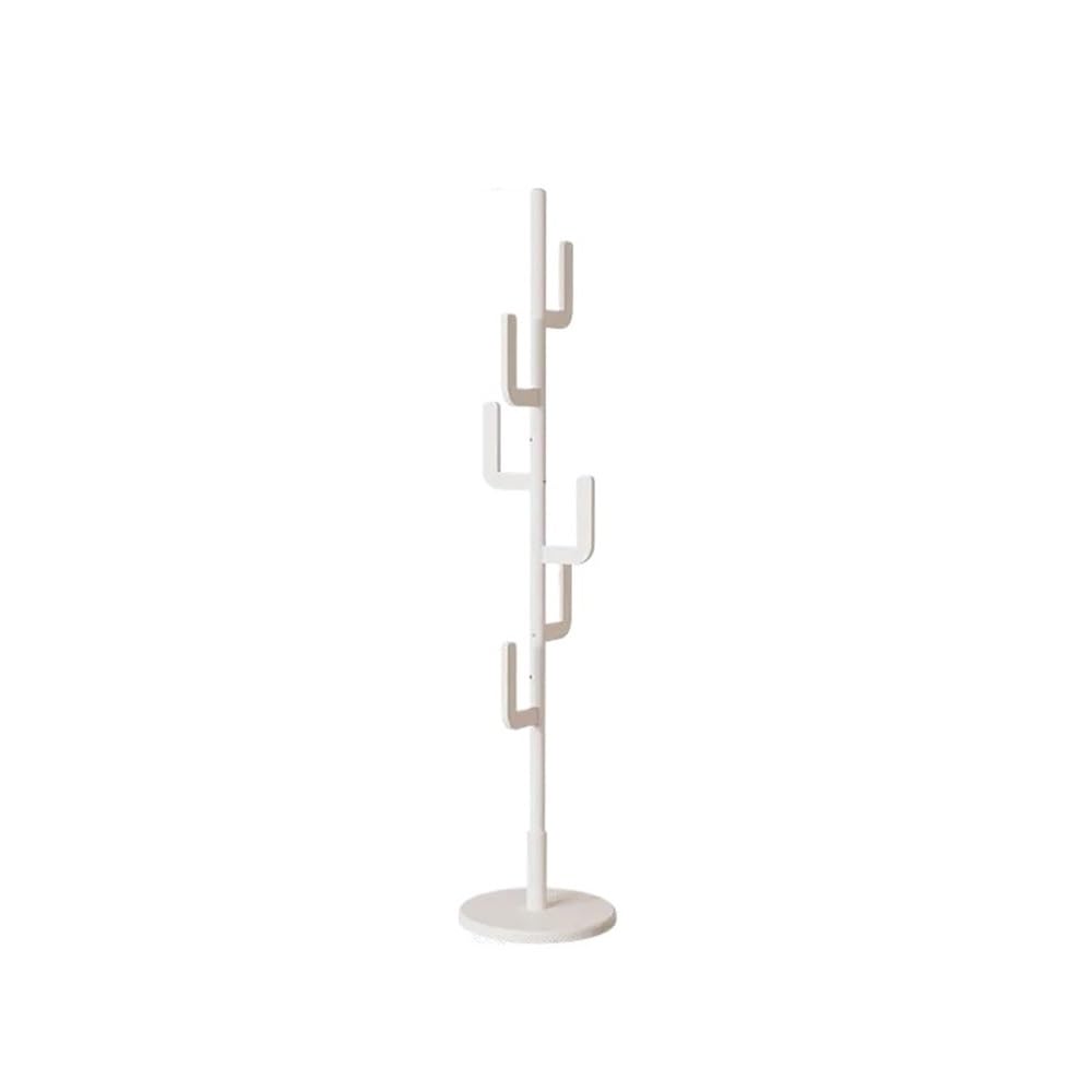 DFHS46JK Hat Rack Floor-standing Luxury Wood Vertical Coat Rack Pole Simple Hanger For Coats, Hats, Scarves And Handbags for Office(White)