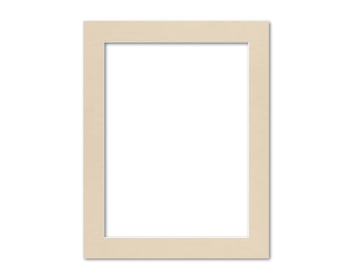 11x14 Matting for 9x12 Photograph or Artwork 4-Ply Bevel Cut Acid Free Matboard for Picture framing (Beige)