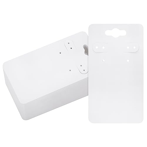 joycraft 100Pcs Earring Cards with 6 Holes, 2x3.5 In White Display Holder Cards, Blank Paper Jewelry Display Tags for Selling, Hanging Earring, Jewelry,DIY Crafts, Retail.