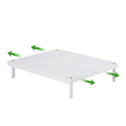 YUCHENGTECH Cubierta Protectora Cocina Gas Acero al Carbono Cubre Encimera Gas Cubre Fogones Gas Cocina Cubierta Cocina Gas, 34 x 8 x 37-62 cm,Blanco