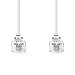 Produktbild Telefonkabel - RJ11 Stecker - RJ11 Stecker - 5.00 m - Kabeldesign: Flach - Beschichtung: Vernickelt - Kabeltyp: RJ11 - Weiss - Label