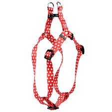 Image of Yellow Dog Design New Red Polka Dot Step-in Dog Harness, X-Small-3 /8 Wide and fits Chest of 4.5 to 9 inch