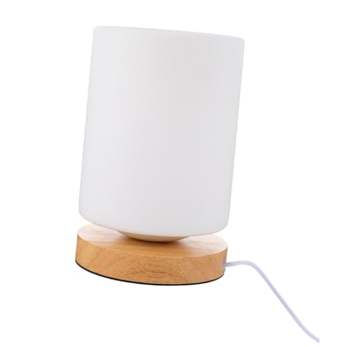 Lámpara de Mesa de Noche LED de Madera con Carga USB miniatura 7
