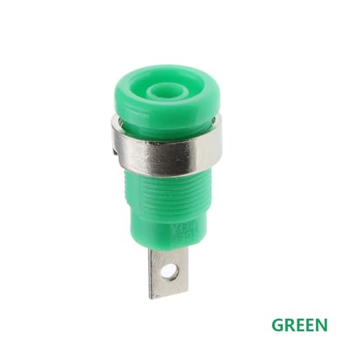 Conector banana hembra de 4 mm verde para pruebas de multímetro en electrónica 2