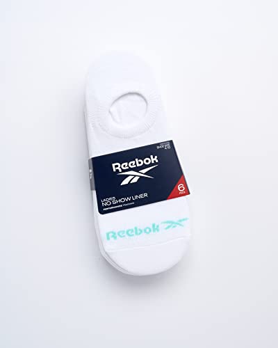 Image of Reebok Womens No Show Socks Stretch Performance Invisible Liners, 6 Pack