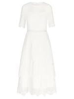 APART Midi Hochzeitskleid in Midi Länge aus zarter, weicher Spitze, Creme, 38