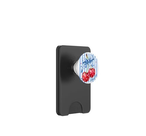 Evita caídas con USA 250 4 de Julio Cherry America Coquette PopSockets PopWallet para MagSafe