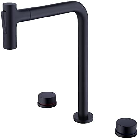 Robinet de lavabo extractible mitigeur eau chaude et froide en chrome