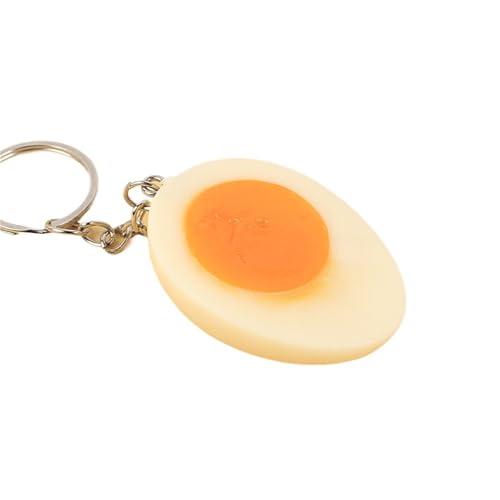 Porte-clés voiture œuf bouilli pendentif de sac à dos jaune