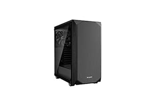 BEQAB be Quiet! Pure Base 500 PC-Gehäuse aus Hartglas, Schwarz, Fenster schwarz, BGW34