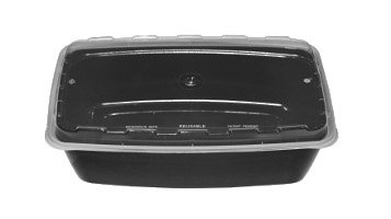 CubewareReusable 56 ounce Plastic Containers with Clear Vented Lids- Pack of 100, Microwave/Dishwasher/Freezer Safe, BPA Free and Leak Resistant