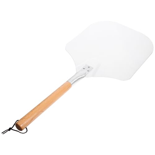 MOLUCKFU Pala para Transferir Pizza Desmontable para y Madera Aleación Mango de de, Espátula sin Rebabas y Pulida en Pizzerías y Restaurantes Occidentales