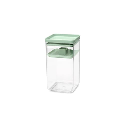 Brabantia Tarro de fermentación TASTY Recipiente de plástico para encurtir de 1,6 L con cierre de silicona y disco prensador | Tarro para kimchi y chucrut | Jade Green