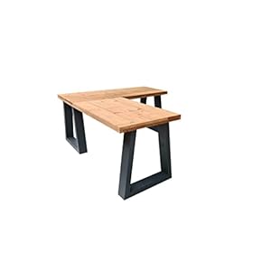 Wood4you - Eckschreibtisch - Vancouver Geröstetes Holz 180 x 120 cm