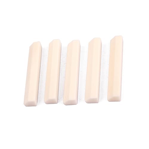 BESTonZON Buffalo Bone Diy Saddle Nuts 35x6.5x5mm Ideal for Acoustic Guitar and Ukulele
