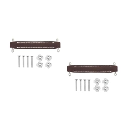 Angoily 2pcs Delicate Coffee Subwoofer Handle Audio Pull Handle for Speaker and Musical Instrument Boxes Easy Installation Smooth Finish Versatile Use