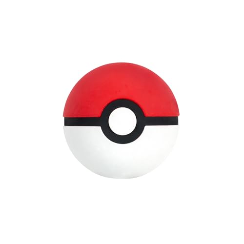 Pokémon JPT1564 - Pokéball, ausfahrbarer Ballwerfer für Hunde - portables Wurfgerät mit Riemen und 6 cm großem Gummiball