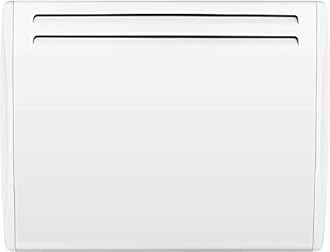 MYLEK Ceramic Panel Heater - Electric Radiator 1000W - Thermostat with Programmable Timer LCD Display - Wall Mounted Slim, IP24 Bathroom, LOT 20 Eco Energy Efficient (White 1KW)